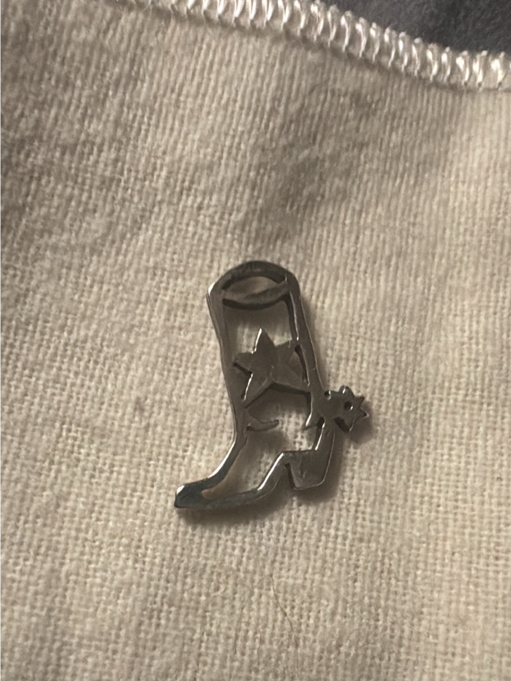 Retired James Avery Silver Cowboy Boot Charm
